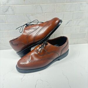 Nunn Bush Nelson Brown Wing Tip Oxford Leather Mens Size 9.5